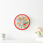 Eat Healful Colorful Food Groups Kitchen Ronde Klok (Huis)