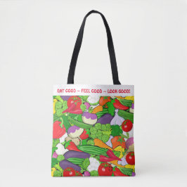 Eat Healful Colorful Vegetables Tote Bag