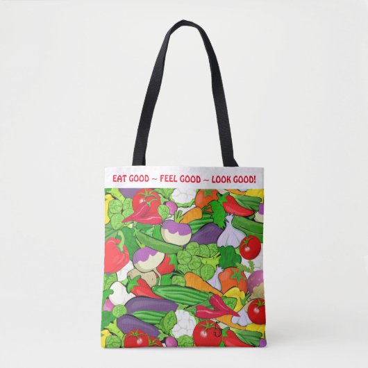 Eat Healful Colorful Vegetables Tote Bag (Voorkant)
