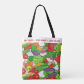Eat Healful Colorful Vegetables Tote Bag (Achterkant)