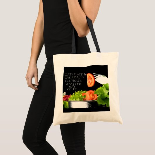 EAT HEALTHY TOTE BAG (Voorkant (product))