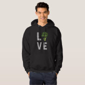 Eat Healy I Love Broccoli Queen Plant Based Dist Hoodie (Voorkant volledig)