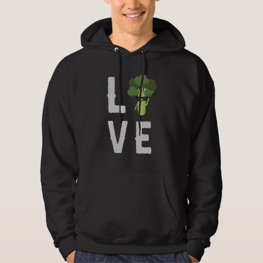 Eat Healy I Love Broccoli Queen Plant Based Dist Hoodie (Voorkant)