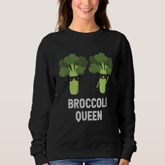 Eat Healy I Love Broccoli Queen Plant Based Dist Trui (Voorkant)