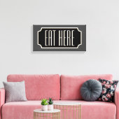 Eat here Diner Sign Kitchen canvas Afdruk (Insitu (Woonkamer))