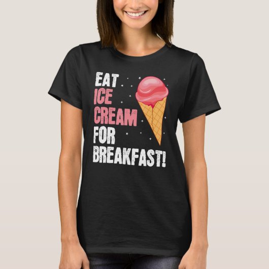 Eat Ice Cream Baker Baking Expert Bake Bakers Grap T-shirt (Voorkant)