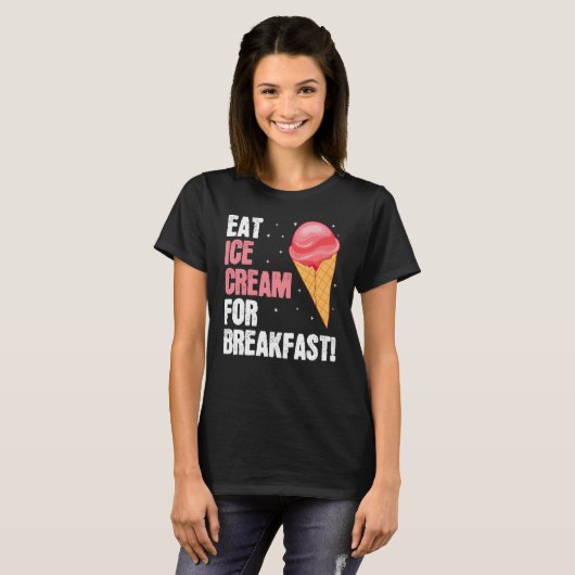Eat Ice Cream Baker Baking Expert Bake Bakers Grap T-shirt (Voorkant volledig)