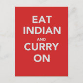 Eat Indian and curry on Briefkaart (Voorkant)