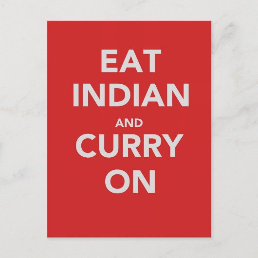 Eat Indian and curry on Briefkaart (Voorkant)