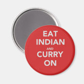 Eat Indian and curry on Magneet (Voorkant / Achterkant)