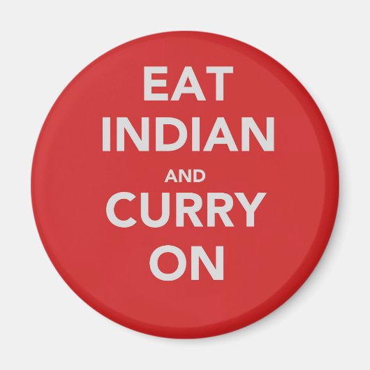 Eat Indian and curry on Magneet (Voorkant)