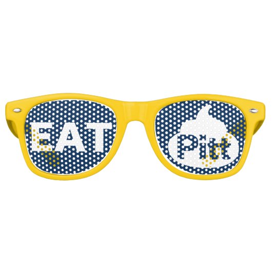Eat It PITT Sunglasses - GOLD Retro Zonnebril (Voorkant)