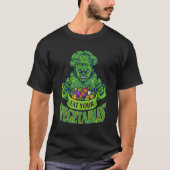 Eat je groenten World Vegetarian Day Brocoli V T-shirt (Voorkant)