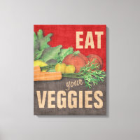Eat je Veggies Kitchen Wall Decor Art