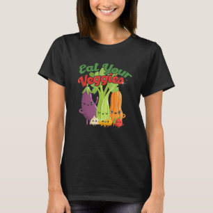 Eat je Veggies Plant Eet Vegetarian Vegan Ani T-shirt