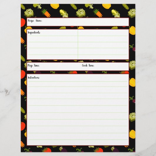 Eat je Veggies Recipsheet (Voorkant)