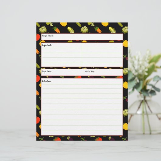 Eat je Veggies Recipsheet (Staand voorkant)