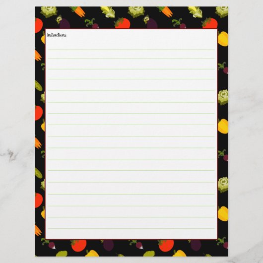 Eat je Veggies Recipsheet (Achterkant)