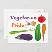 Eat je Veggies Vegetarian Pride Briefkaart (Voorkant / Achterkant)