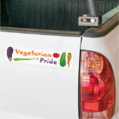 Eat je Veggies Vegetarian Pride Bumpersticker (Op Truck)