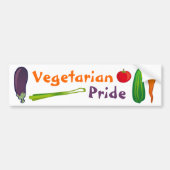 Eat je Veggies Vegetarian Pride Bumpersticker (Voorkant)
