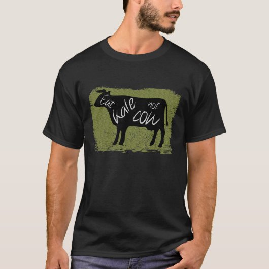 Eat Kale, geen koe T-shirt (Voorkant)