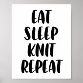 Eat Knit Slaap Herhaal poster (Voorkant)
