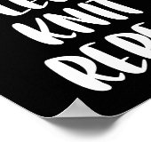 Eat Knit Sleep Herhaal donker poster (Hoek)