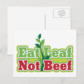 Eat Leaf not beef Briefkaart (Voorkant / Achterkant)