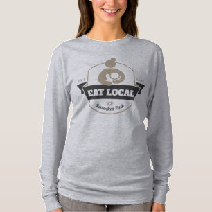 "Eat Local" Borstvoeding Mam & Baby Humoureus T-shirt