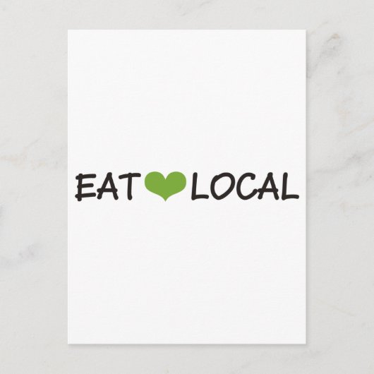 Eat Local Briefkaart (Voorkant)
