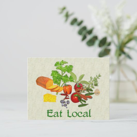 Eat Local Briefkaart (Staand voorkant)