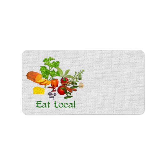 Eat Local Etiket (Voorkant)