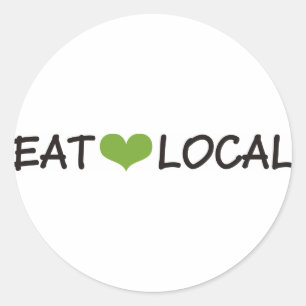 Eat Local Ronde Sticker