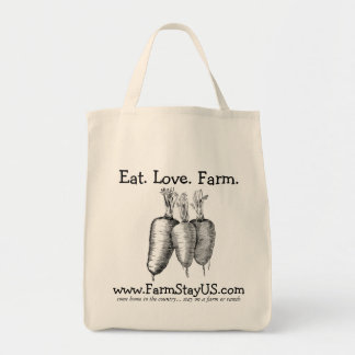 Eat Love Boerderij Grocery Canvas tas
