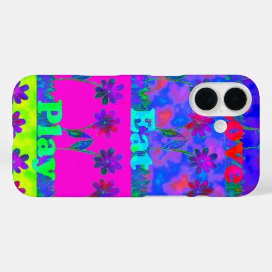 Eat Love Play Case-Mate iPhone Case (Achterkant (horizontaal))