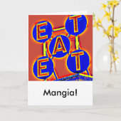 EAT/MANGIA-wenskaart Kaart (Gele Bloem)