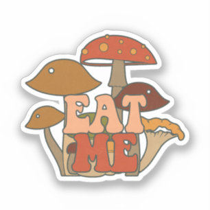 Eat Me beroemd gemaakt door Whimsical Mushroom Des Sticker