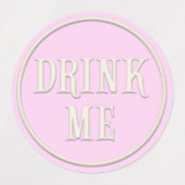 "Eat me, Drink me, neem een" Wonderland Tea Party Labels (Design 1)