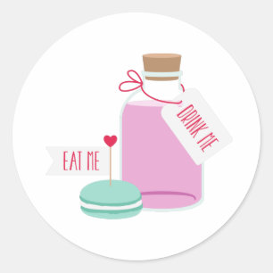 Eat me, Drink me Ronde Sticker