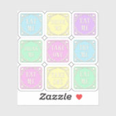 "Eat me" "Drink me" Wonderland Tea Party Whimsical Sticker (Vel)