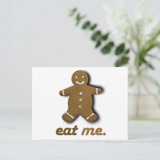 EAT ME GINGERBREAD -.png Briefkaart (Staand voorkant)