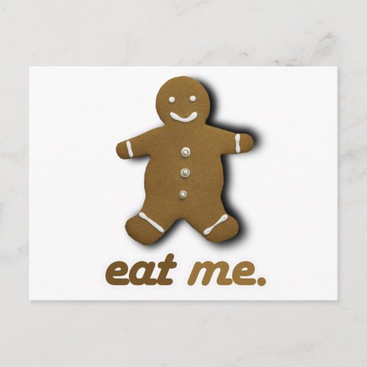 EAT ME GINGERBREAD -.png Briefkaart (Voorkant)