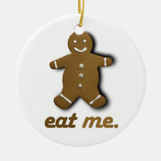 EAT ME GINGERBREAD -.png Keramisch Ornament (Voorkant)