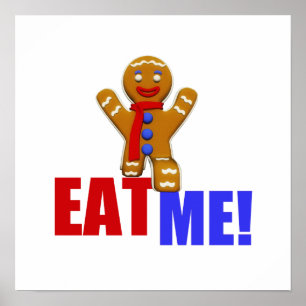 EAT ME! Gingerbrood Man - Oorspronkelijke kleuren Poster