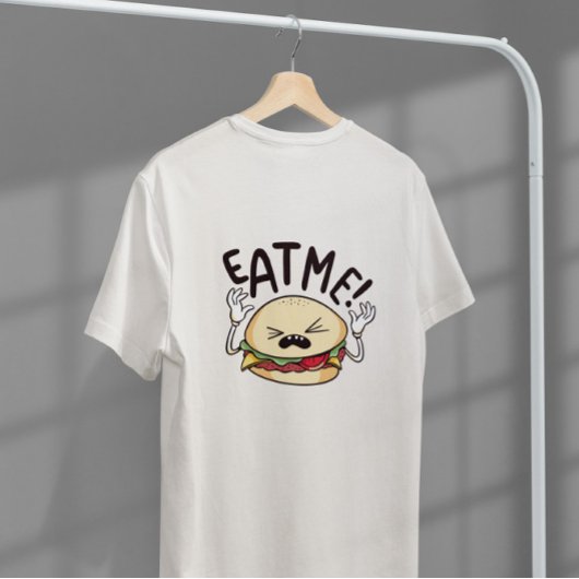 Eat Me Hamburger Character T-shirt