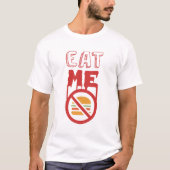 Eat Me Hamburger T-Shirt (Voorkant)