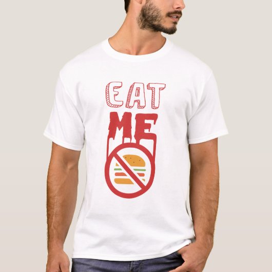 Eat Me Hamburger T-Shirt (Voorkant)