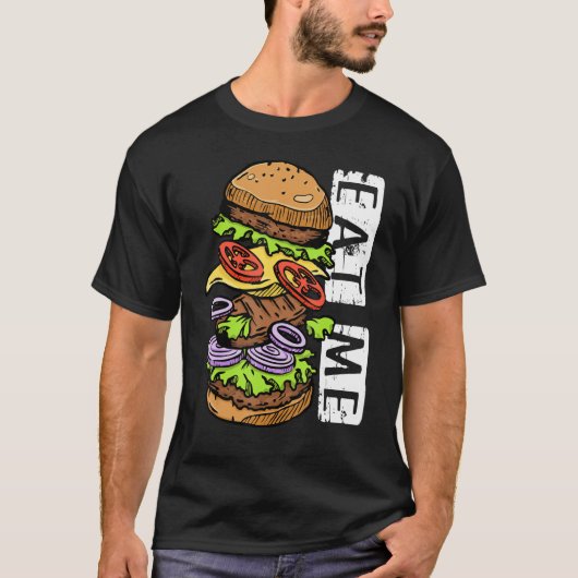 Eat me I Cheeseburger I Burger T-shirt (Voorkant)