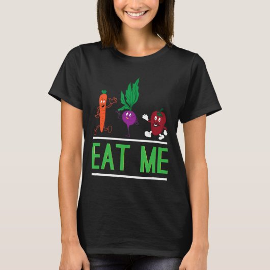 Eat me Vegetarian Vegan T-shirt (Voorkant)